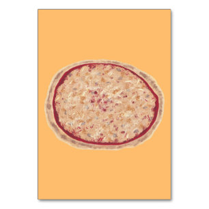 Pizza Food Reading Flashcards für Erwachsene Tischnummer