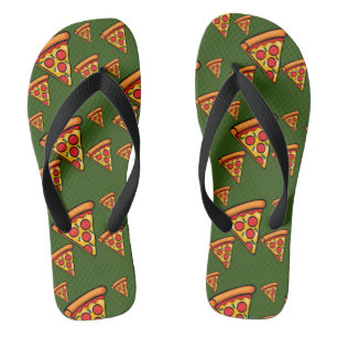 Pizza Freitag Design - Erwachsene Flip Flops, brei Flops