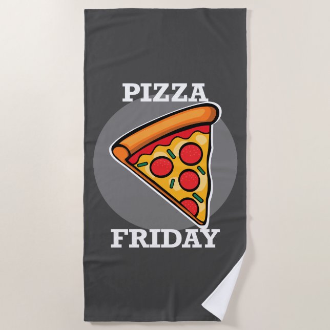 Pizza Freitag Design - Strandtuch (Vorderseite)
