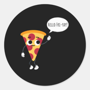 Pizza Freitag Pizza Parlor Shop Runder Aufkleber