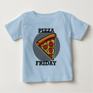 Pizza Friday Design - Baby Fine Jersey T - Shirt
