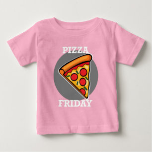 Pizza Friday Design - Baby Fine Jersey T - Shirt