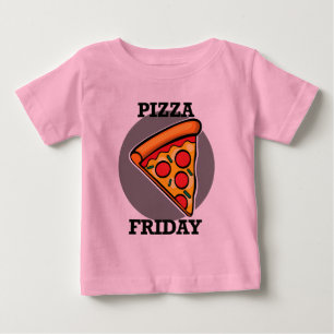 Pizza Friday Design - Baby Fine Jersey T - Shirt