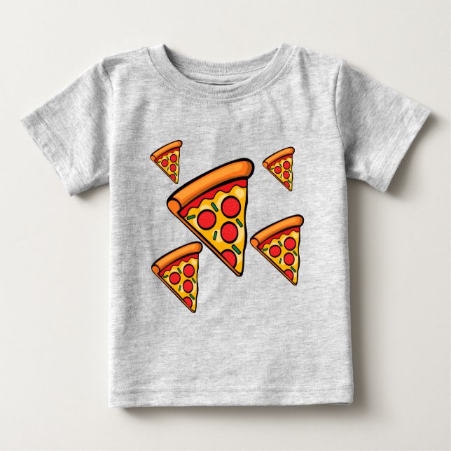 Pizza Friday Design - Baby Fine Jersey T - Shirt (Vorderseite)