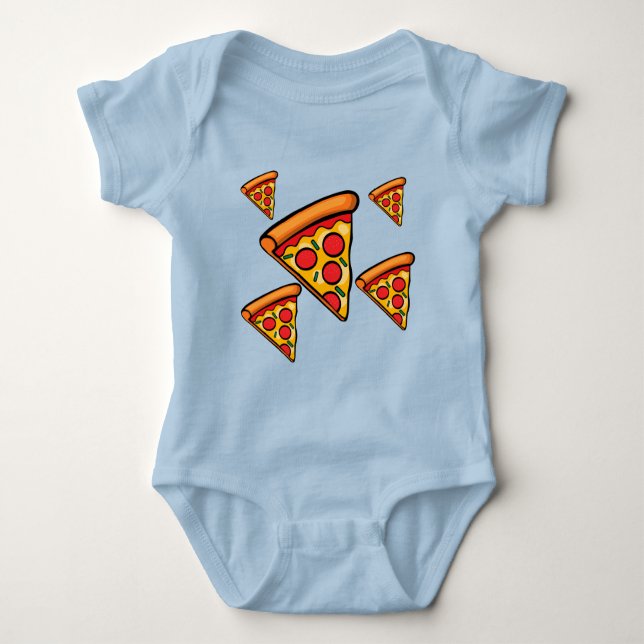 Pizza Friday Design - Baby Jersey Bodysuit Baby Strampler (Vorderseite)