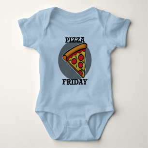 Pizza Friday Design - Baby Jersey Bodysuit Strampler