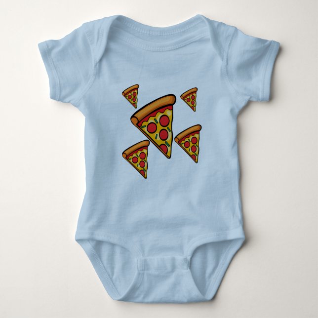 Pizza Friday Design - Baby Jersey Bodysuit Strampler (Vorderseite)