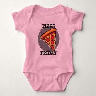 Pizza Friday Design - Baby Jersey Bodysuit Strampler
