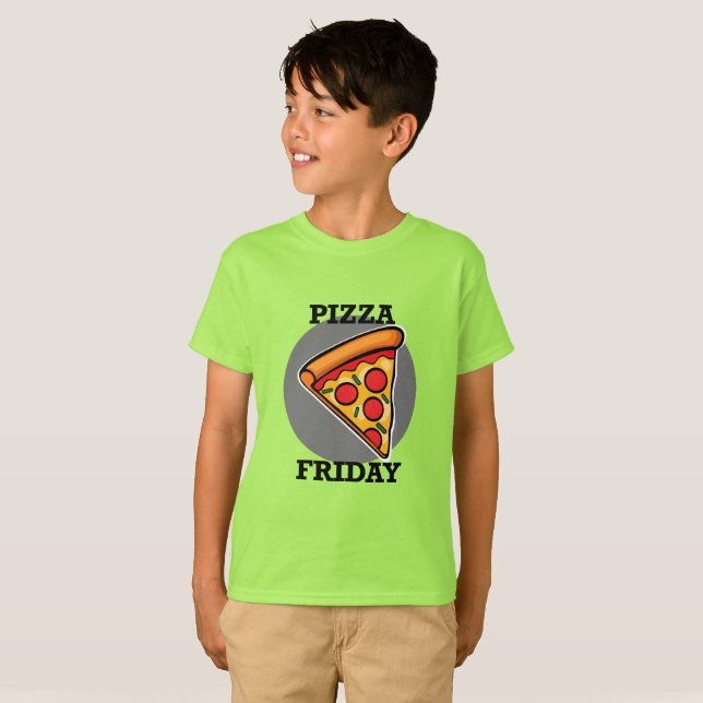 Pizza Friday Design - Kids' Basic T - Shirt (Vorne ganz)