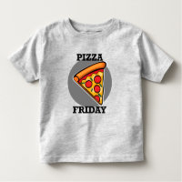 Pizza Friday Design - Kleinkind Fine Jersey T - Sh