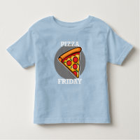 Pizza Friday Design - Kleinkind Fine Jersey T - Sh