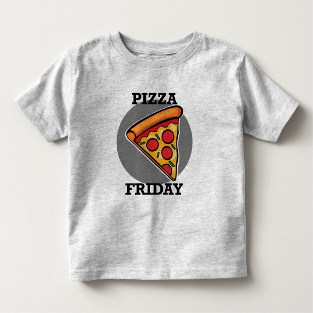 Pizza Friday Design - Kleinkind Fine Jersey T - Sh Kleinkind T-shirt (Vorderseite)