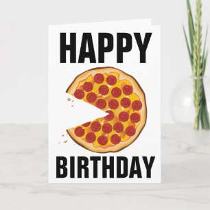 PIZZA FUNNY BIRTHDAY CARD KARTE