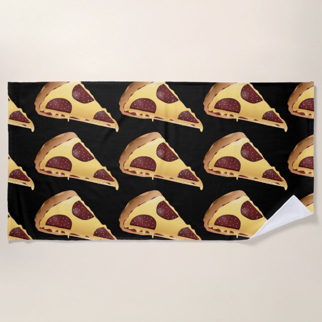 PIZZA FUNNY EINZIGARTIGE Strandtücher (Vorderseite)