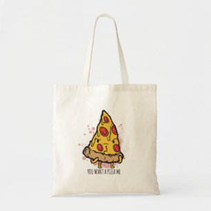 Pizza Funny Feinschmecker Sprichwort Design Tragetasche