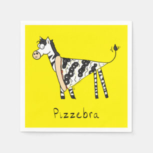 Pizza Funny Kids Zebra Serviette
