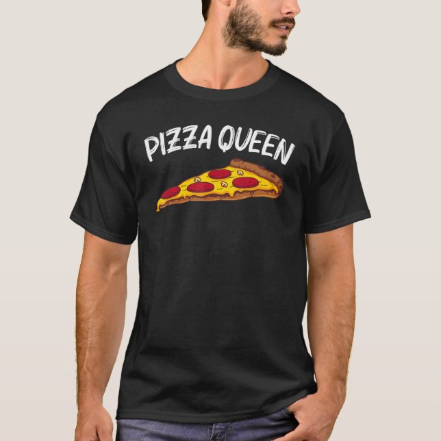 Pizza für Frauen Mama Italienische Pizza Pepperoni T-Shirt (Vorderseite)