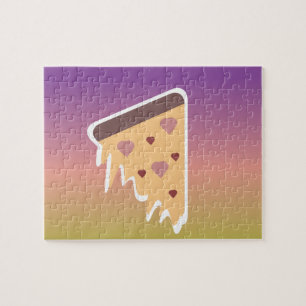 Pizza für Käseliebhaber Ombre Farbverlauf Farbige Puzzle