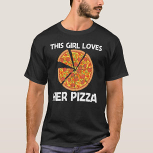 Pizza für Mädchen Kinder Italienische Pizza Slice  T-Shirt