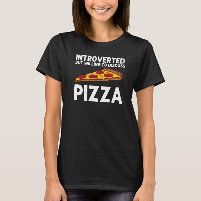 Pizza für Männer Italienische Pizza Pepperoni T-Shirt (Vorderseite)