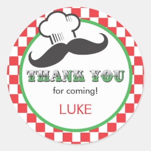 Pizza-Gastgeschenk-Aufkleber Runder Aufkleber