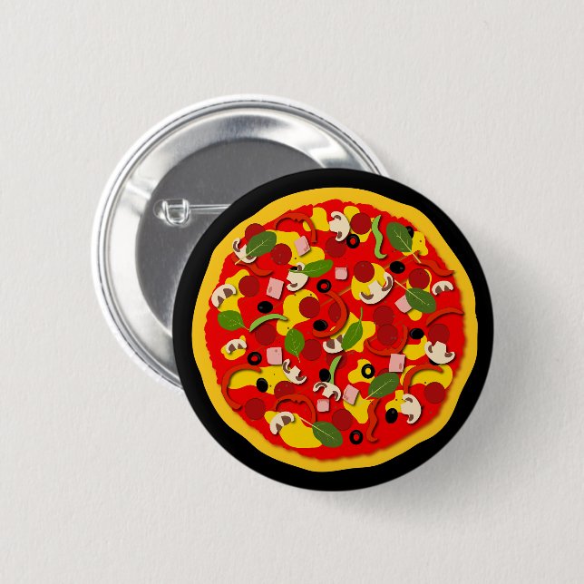 Pizza-Gastgeschenk Button (Vorne & Hinten)