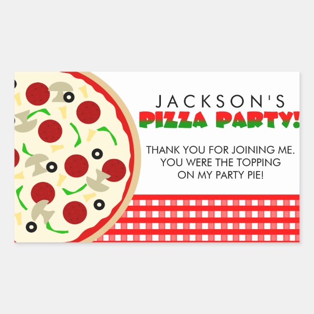 Pizza Gastgeschenk Stickers (Vorderseite)