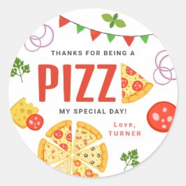 Pizza Gastgeschenk Tags Runde Runder Aufkleber