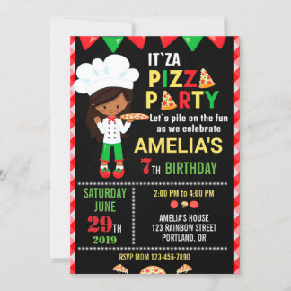 Pizza Geburtstagseinladung Kleines Koch Einladung