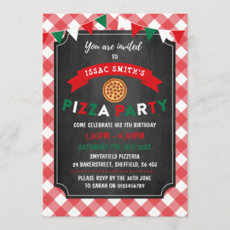 Pizza-Geburtstagsfeier Einladung