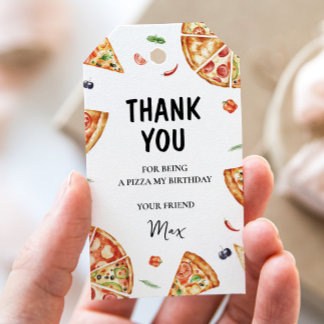 Pizza Geburtstagsgeschenk-Tag Geschenkanhänger