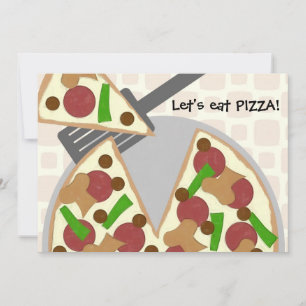 Pizza Geburtstagsparty Einladung