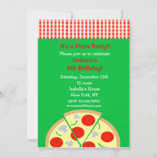 Pizza Geburtstagsparty Einladungen