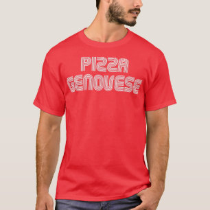 Pizza Genovese Food Lover Retro 70er 80er Funny T-Shirt