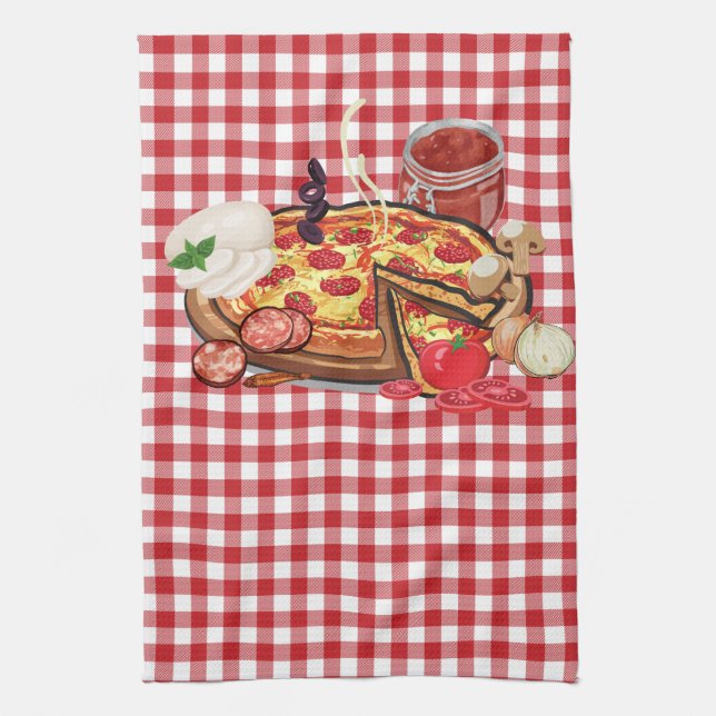 Pizza Geschirrtuch (Vertikal)