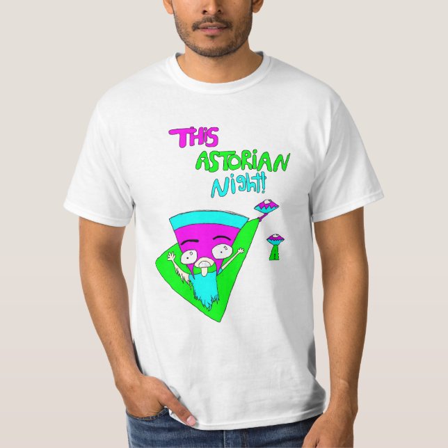 Pizza-Gesichts-Shirt T-Shirt (Vorderseite)
