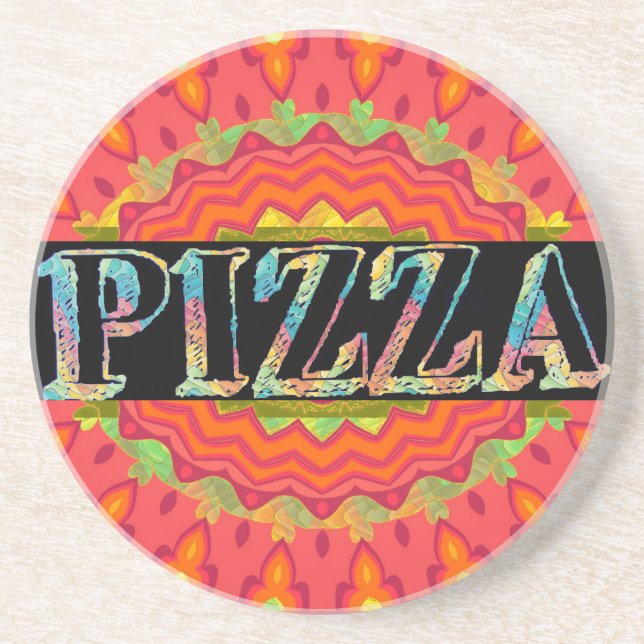 Pizza Getränke Coaster Getränkeuntersetzer (Vorne)