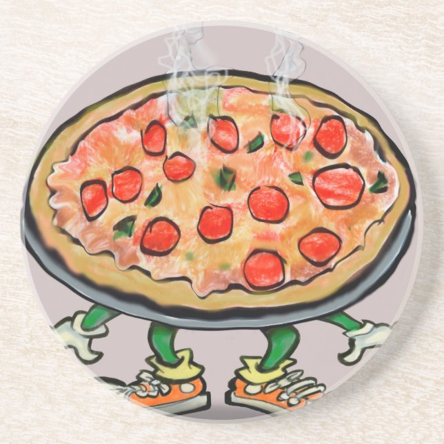 Pizza Getränkeuntersetzer (Vorne)