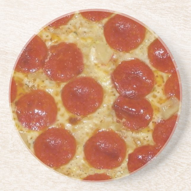 Pizza Getränkeuntersetzer (Vorne)