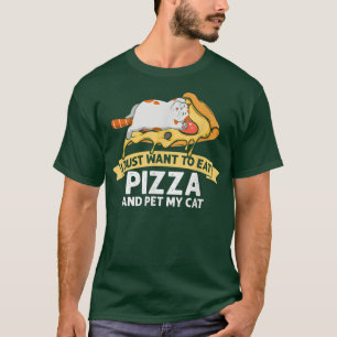Pizza gewollt und meine Katze aufgegessen, Katzen T-Shirt