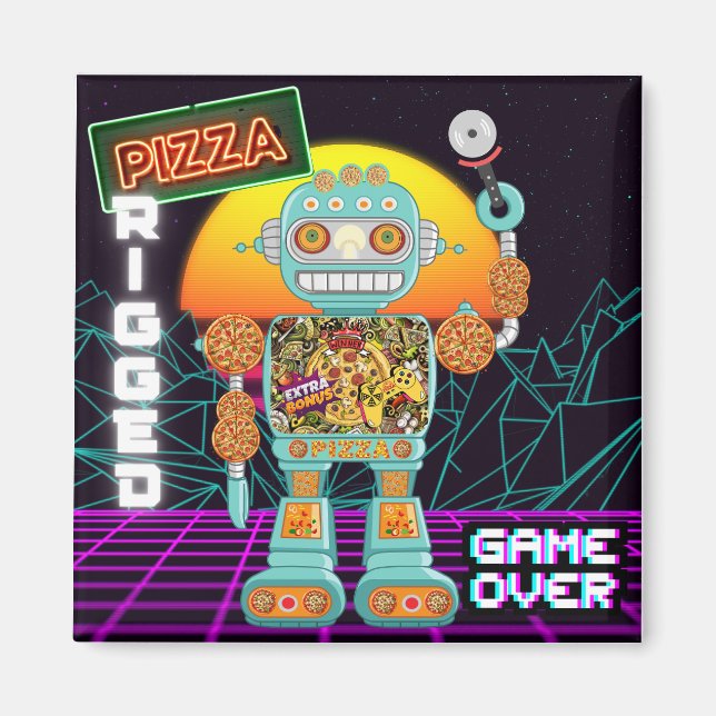 Pizza gezackt magnet (Vorne)