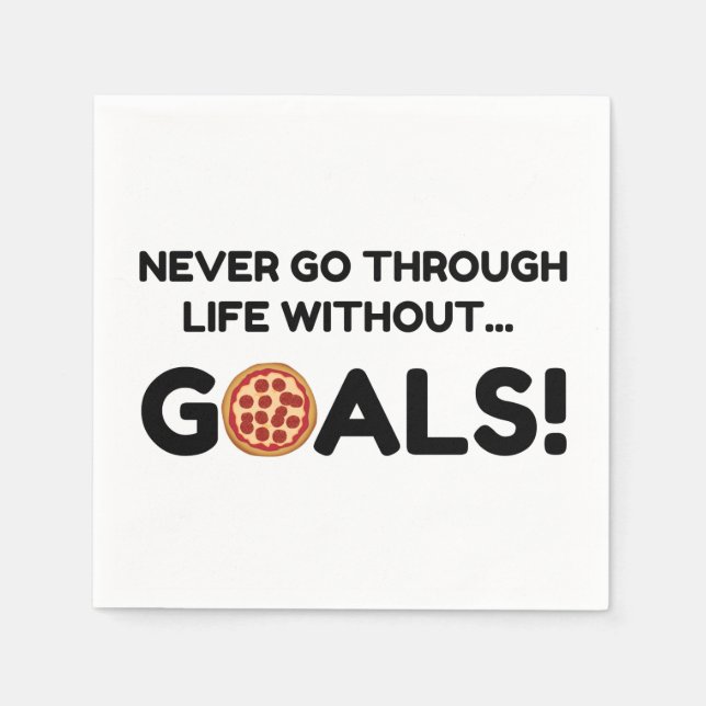 PIZZA GOALS SERVIETTE (Vorderseite)