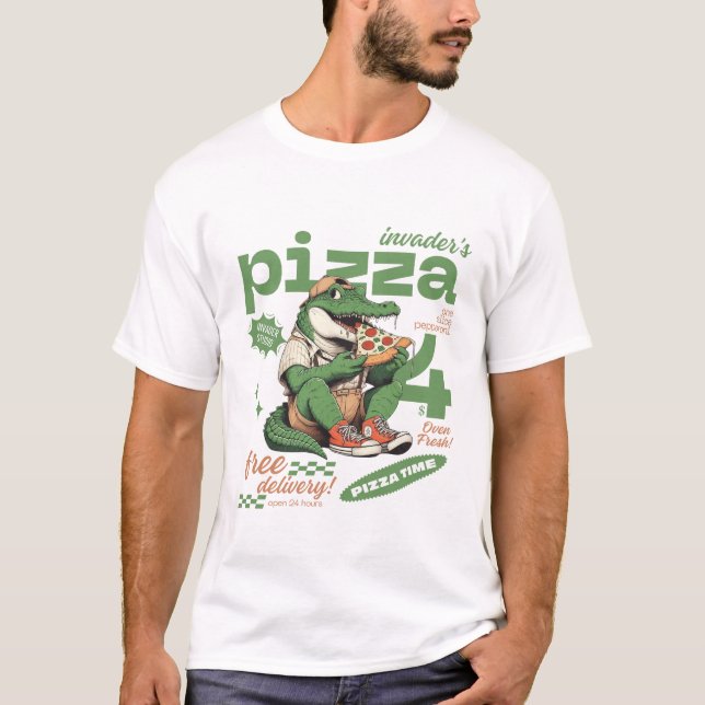 Pizza gratis Lieferung T-Shirt (Vorderseite)