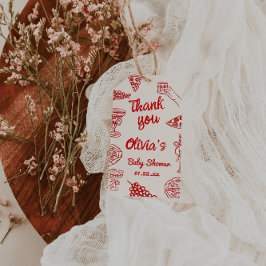 Pizza Hand Drawing Special Delivery Baby Dusche Geschenkanhänger