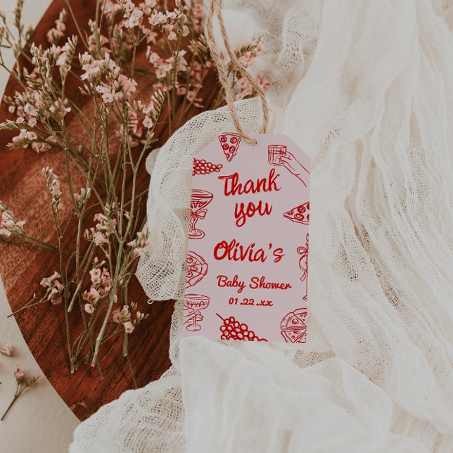 Pizza Handgezogene Red Special Kinderdusche Geschenkanhänger (Von Creator hochgeladen)