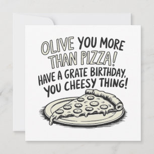 Pizza Happy Birthday Karte