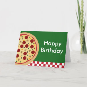 Pizza Happy Birthday Party Karte