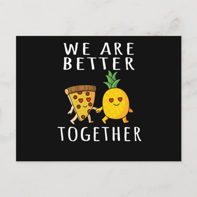 Pizza Hawaii Ananas Pizza Food Postkarte (Vorderseite)