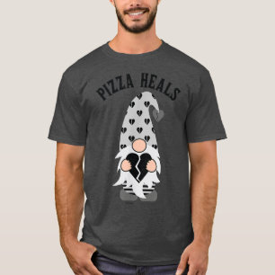 Pizza Heals Anti-Valentinstag Gnome 3263 T-Shirt