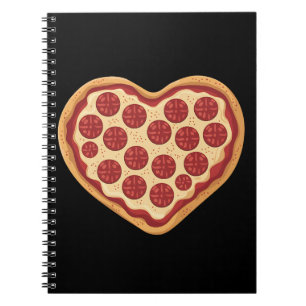Pizza Heart Shaped Niedlich Valentinstag Notizblock